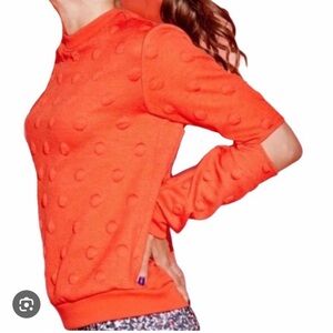 JoyLab Vibrant Orange Textured Sweater